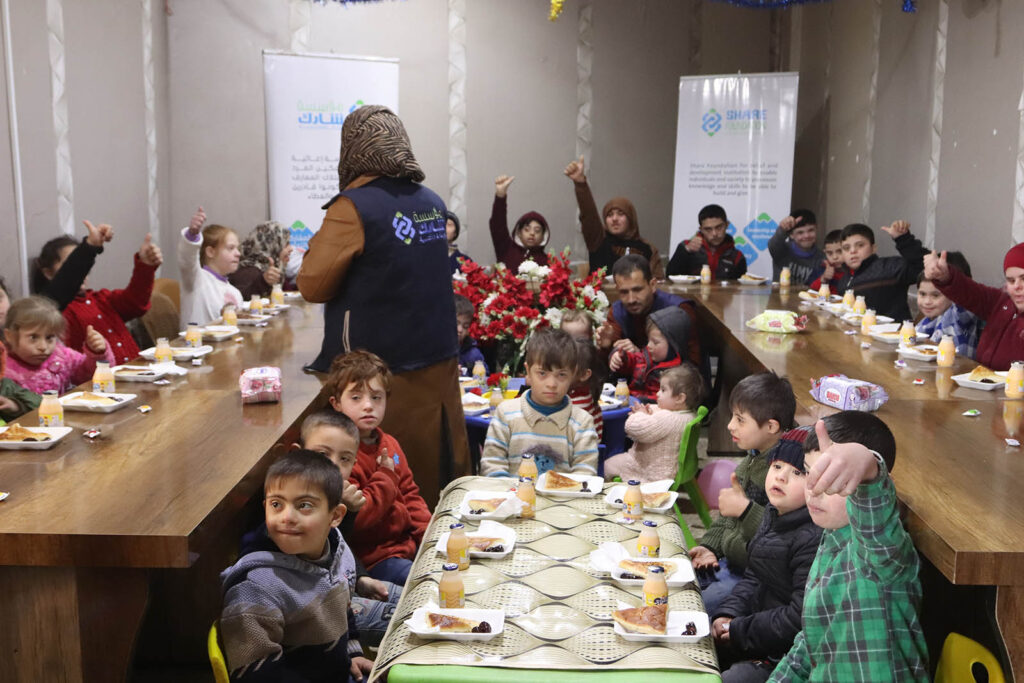 Meals for the children at White Hearts Center