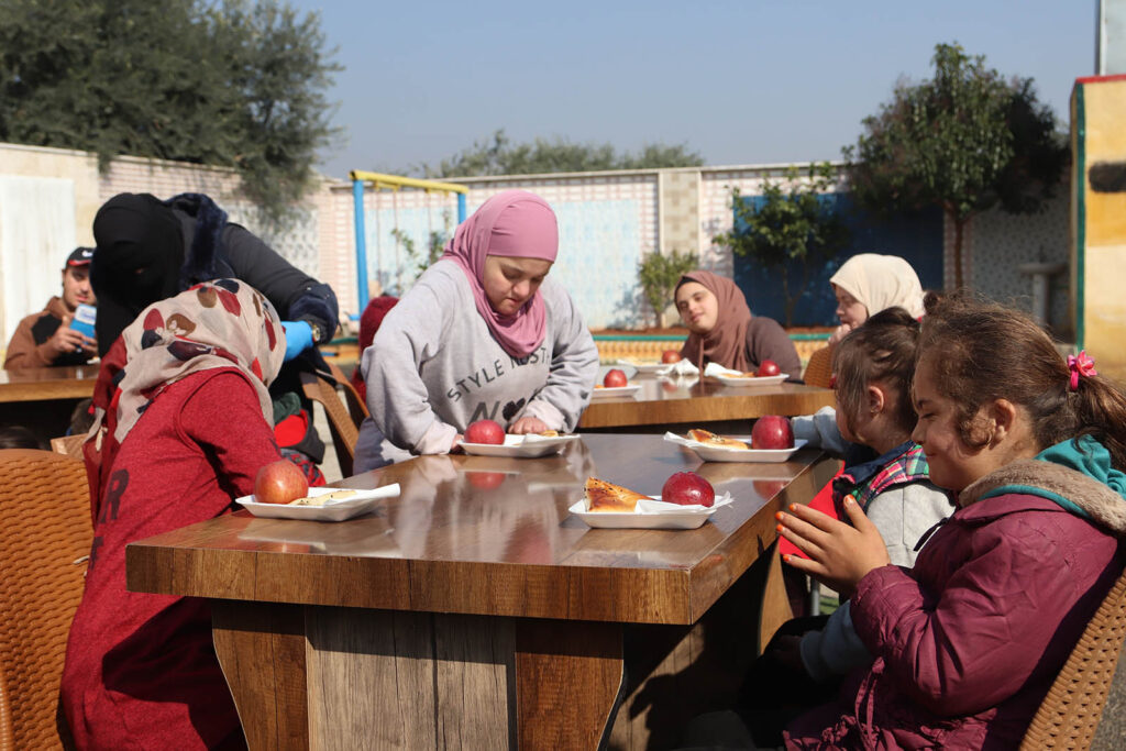 Meals for the children at White Hearts Center