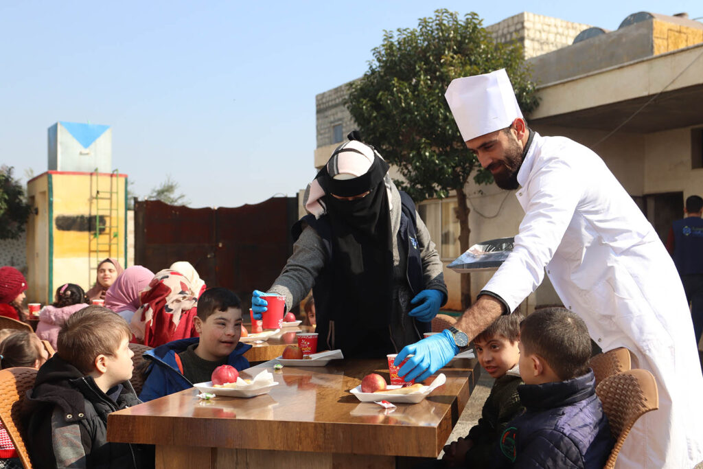 Meals for the children at White Hearts Center